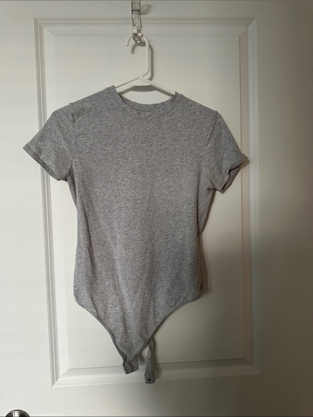 No Boundaries Heather Gray Short Sleeve Bodysuit